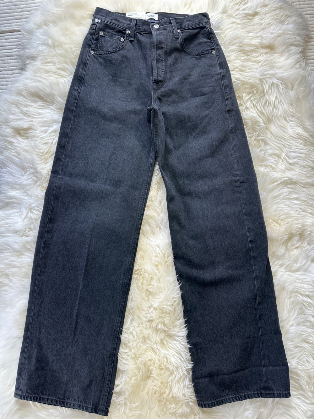 Citizens Of Humanity Black Wide Leg Jeans